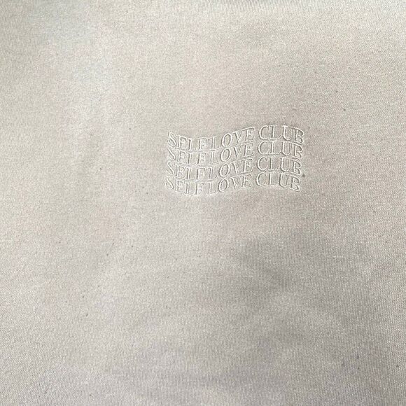 Brooklyn Cloth Tan Self Love Club Cropped Crewneck And Shorts Women’s Medium - Picture 4 of 13